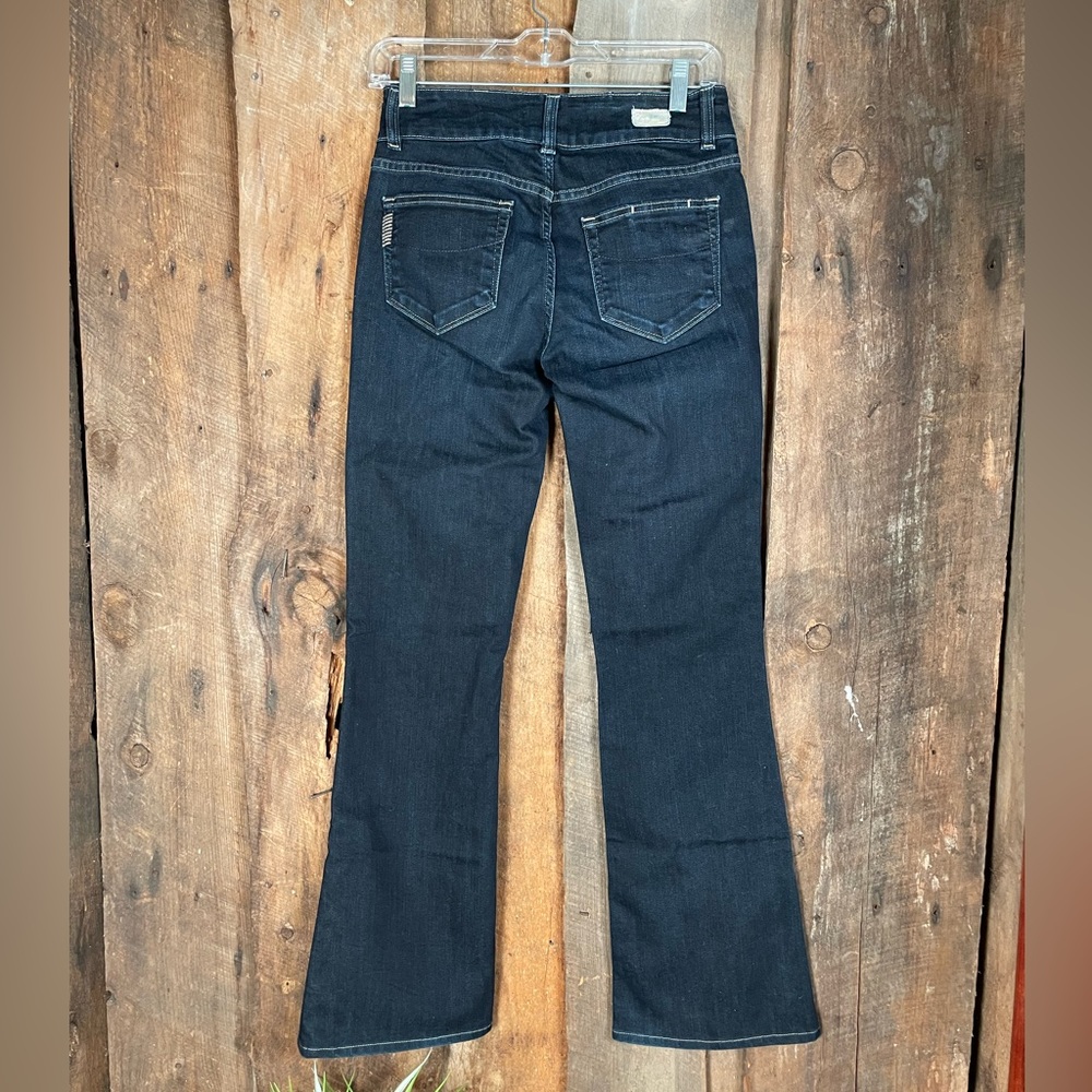 Paige Hidden Hills Flare Bootcut Dark Wash Jeans - Size 27 - Picture 5 of 13